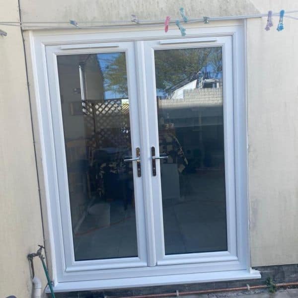 Window to french door conversion Cardiff COMPLETED outside
